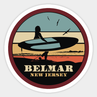Belmar NJ Surfer Sticker